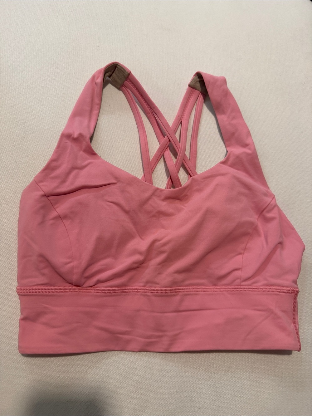 lululemon Energy Longline Bra Pink Sports Bra